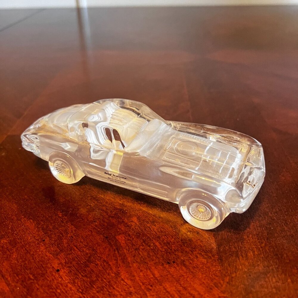 Vintage Hofbauer Crystal Car Paperweight corvette Germany Over 24% PbO